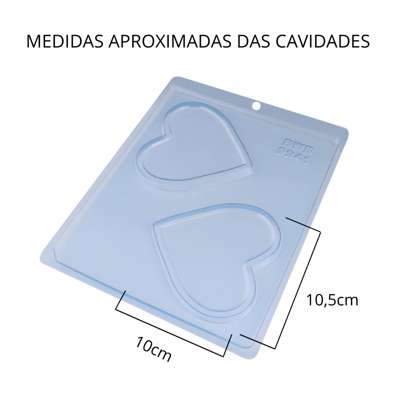 9941 - Forma De Acetato Simples Corações Em Placa BWB - DIA DOS NAMORADOS