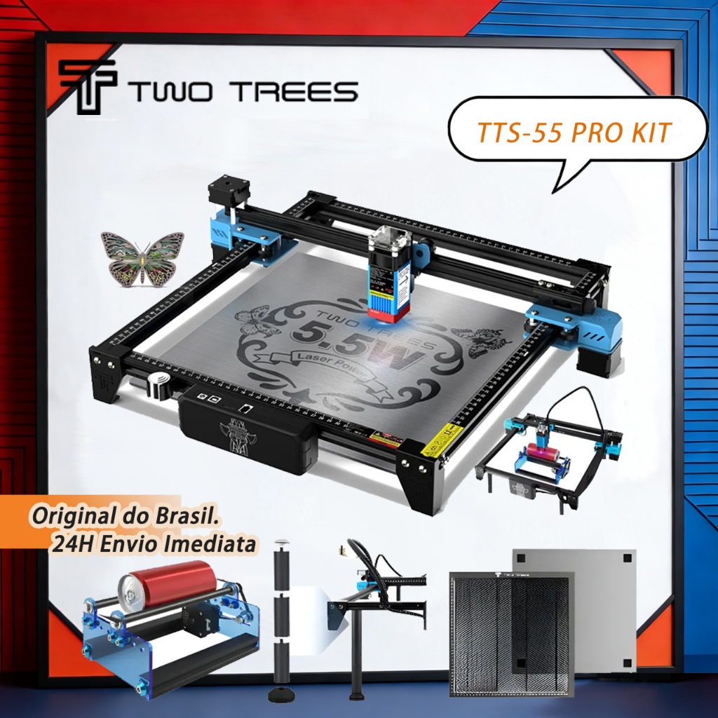 TWOTREES | Conjunto De TTS-55 Pro Máquina De Corte E Gravação A Laser De 5.5W