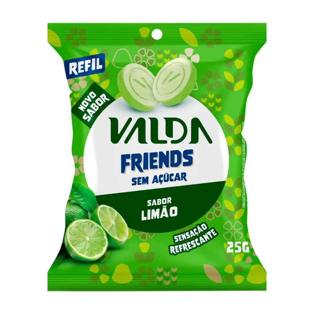 Pastilhas Valda Friends Limão Sem Açúcar 25g