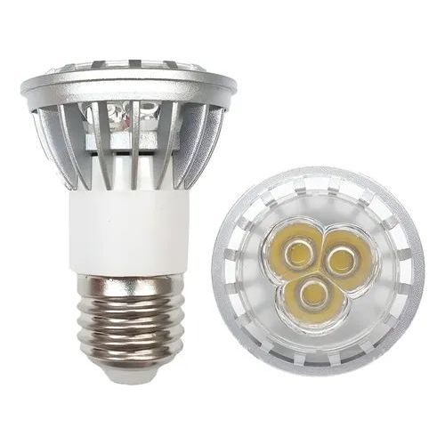 kit 2 pç Lâmpada Dicroica Led Jdr Smd Mr16 3w E27 Branca fria bivolt