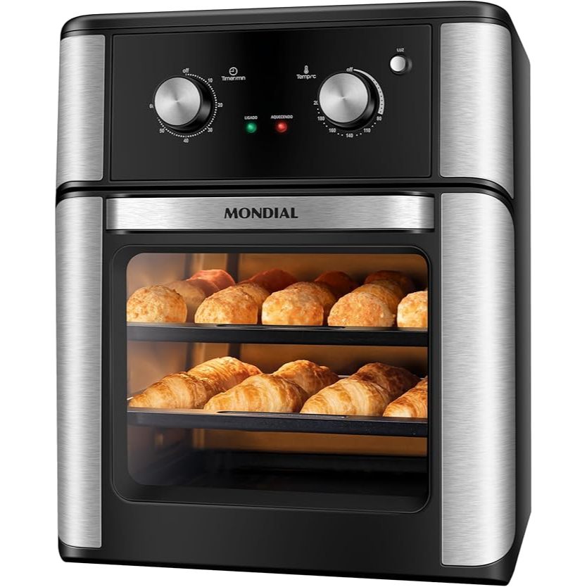 Air Fryer Forno Mondial, Analógica 12L, Preto, 2200W, 110V - AFON-12L-AB