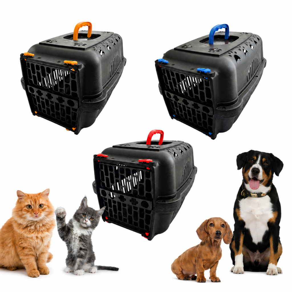 Caixa Transporte  N2 N3 N4 Pequena Média Grande Gato Cachorro Animais Pet Cães Cia do Pet