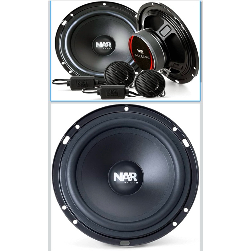 KIT ALTO FALANTE 2 VIAS NAR AUDIO 6 POL ALLEGRO 50W 4 OHMS