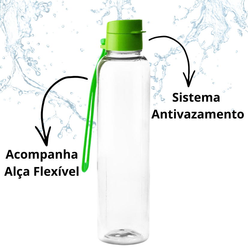 Kit 5 Garrafas Squeeze Slim- Academia, Escolar, Lembrancinha