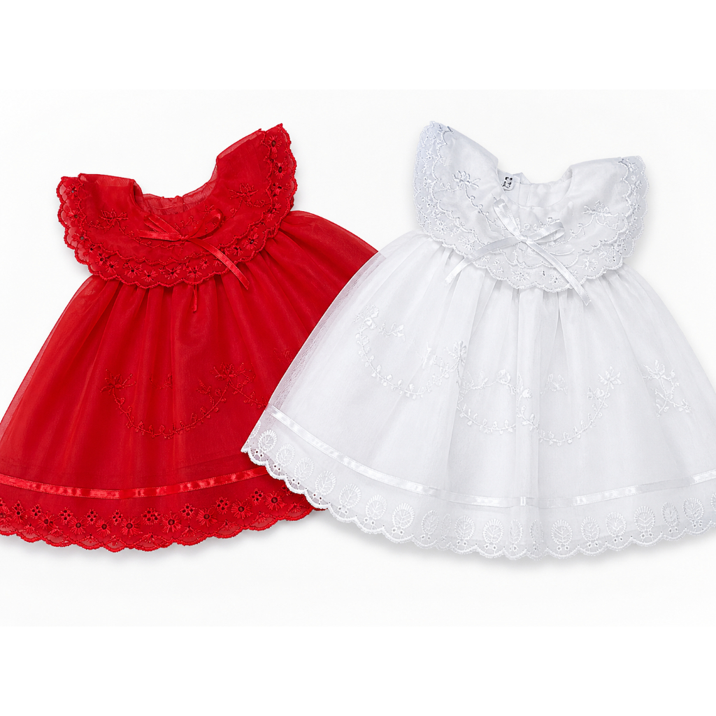 Vestido Tutu em Organza para Bebê Menina – Luxo, Delicadeza e Encanto!
