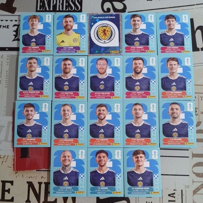 Escócia (Scotland) - Figurinhas Originais Avulsas Copa do Mundo Fifa 2026 (SCO) (venda unitária)