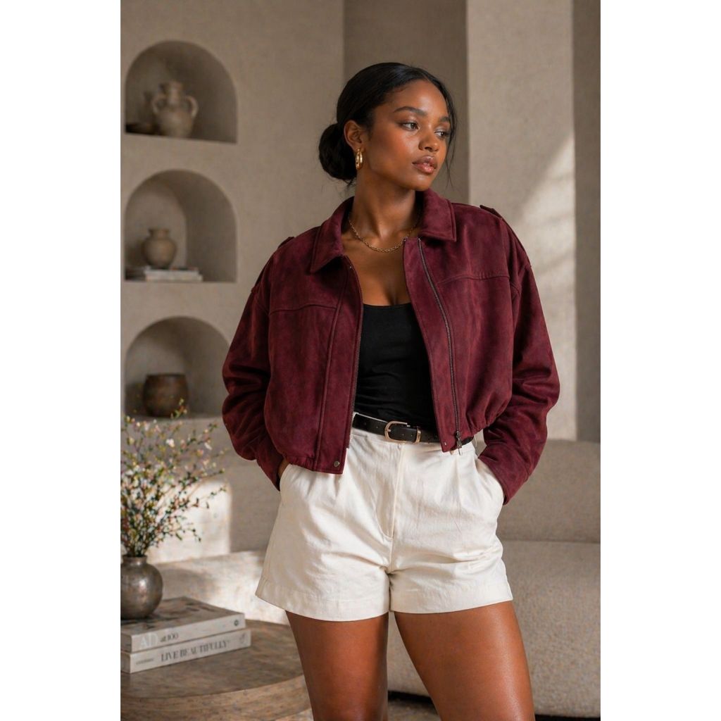Jaqueta Feminina Estilosa Corte Moderno Acabamento Premium Look Fashion Versátil Dia a Dia