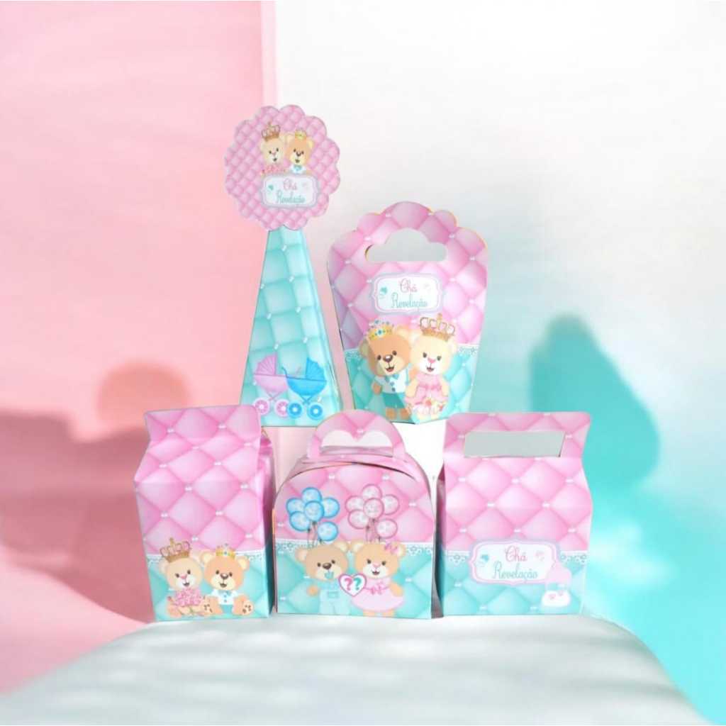 Personalizados Caixinhas com nomes Chá Revelação / Bebê Ursinhos Festa Lembrancinhas