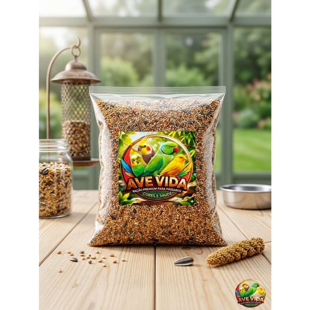 ração mistura de sementes calopsita agapornis periquito 1kg 2kg 5kg