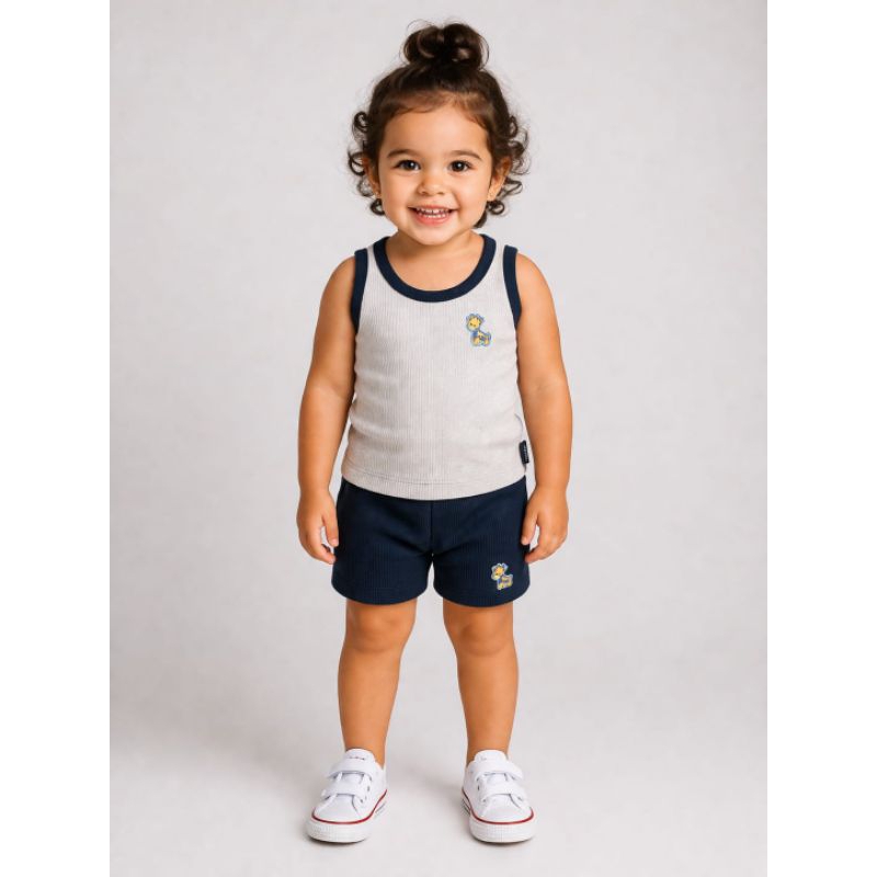 Conjunto Infantil Ribana Menina Lookinho Confortável Casual Moda Infantil 2026