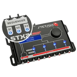 Processador de Áudio Digital STX-2448 - Equalização e Crossover com 3 Saídas Remotas Sequenciáveis