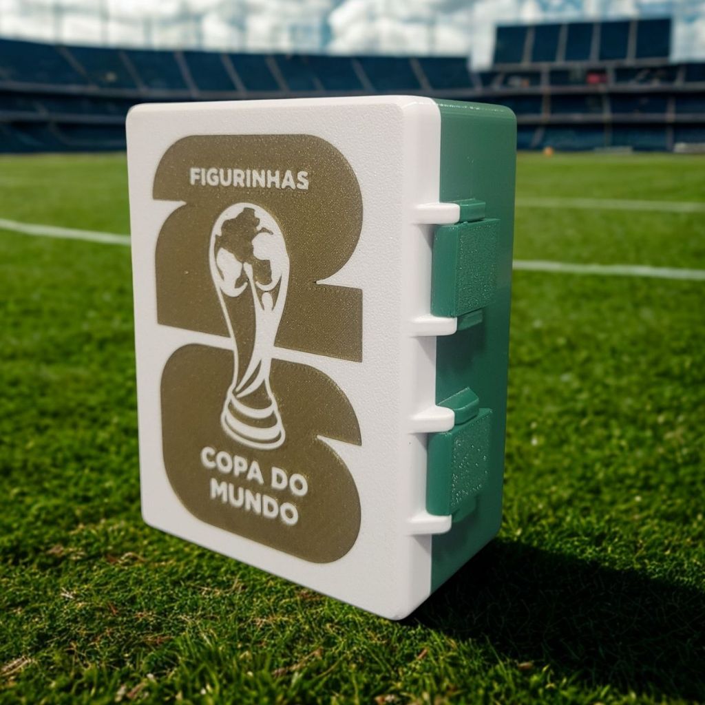 Estojo Porta Figurinha Caixa Organizadora Copa do Mundo 2026 Case Trocas Coleção Album da Copa