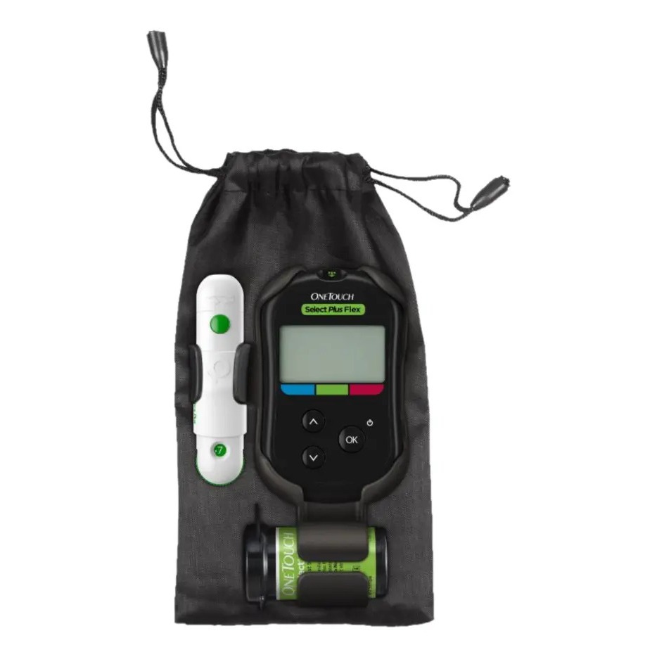 Aparelho Glicosímetro Medidor Glicemia Teste Dextro OneTouch Select Plus Flex - Sem Tiras Teste