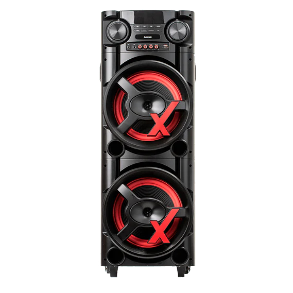 Caixa Amplificada Amvox ACA 2900 New X 2900W Bluetooth LED Bivolt