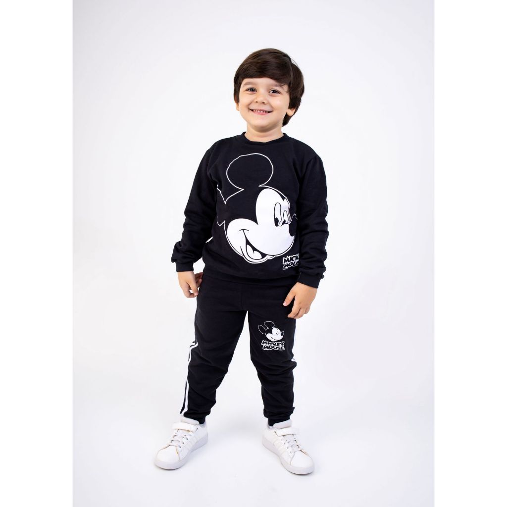 CONJUNTO INFANTIL MASCULINO MICKEY MOUSE MOLETINHO PREMIUM CONFORTÁVEL INVERNO TAM 2 AO 8