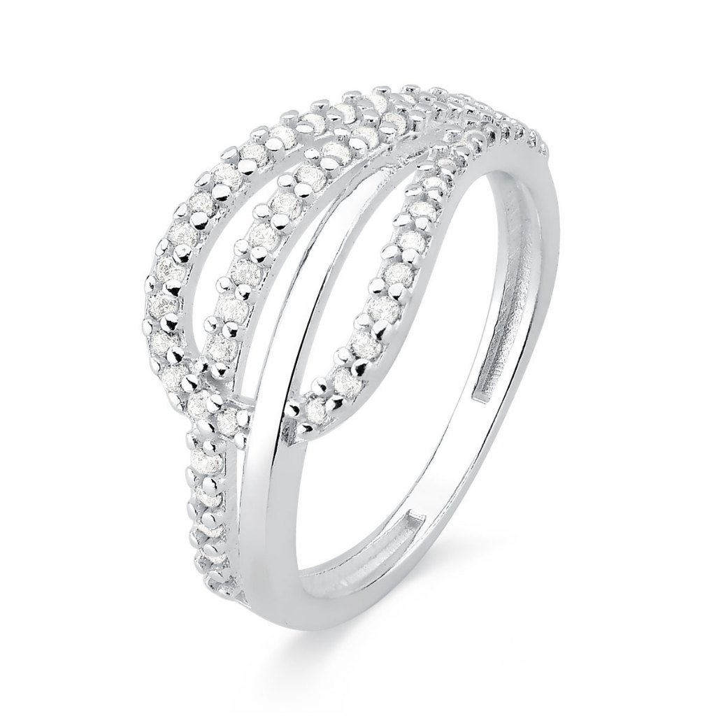 Anel de Prata 925 Aros Cravejados