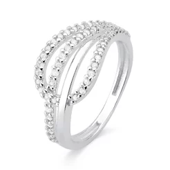 Anel de Prata 925 Aros Cravejados