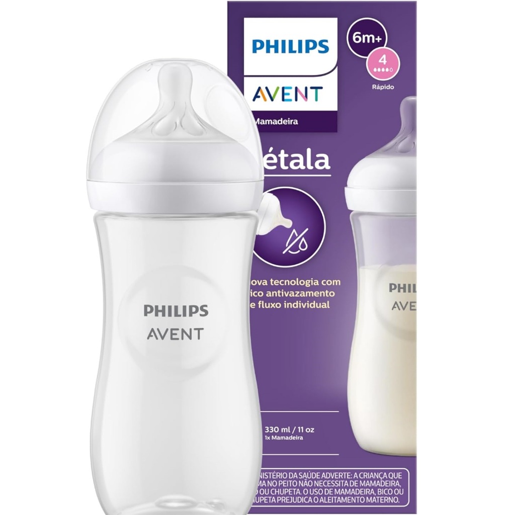 1un Mamadeira Philips Avent Pétala 3.0 Bico 4 / 330ml