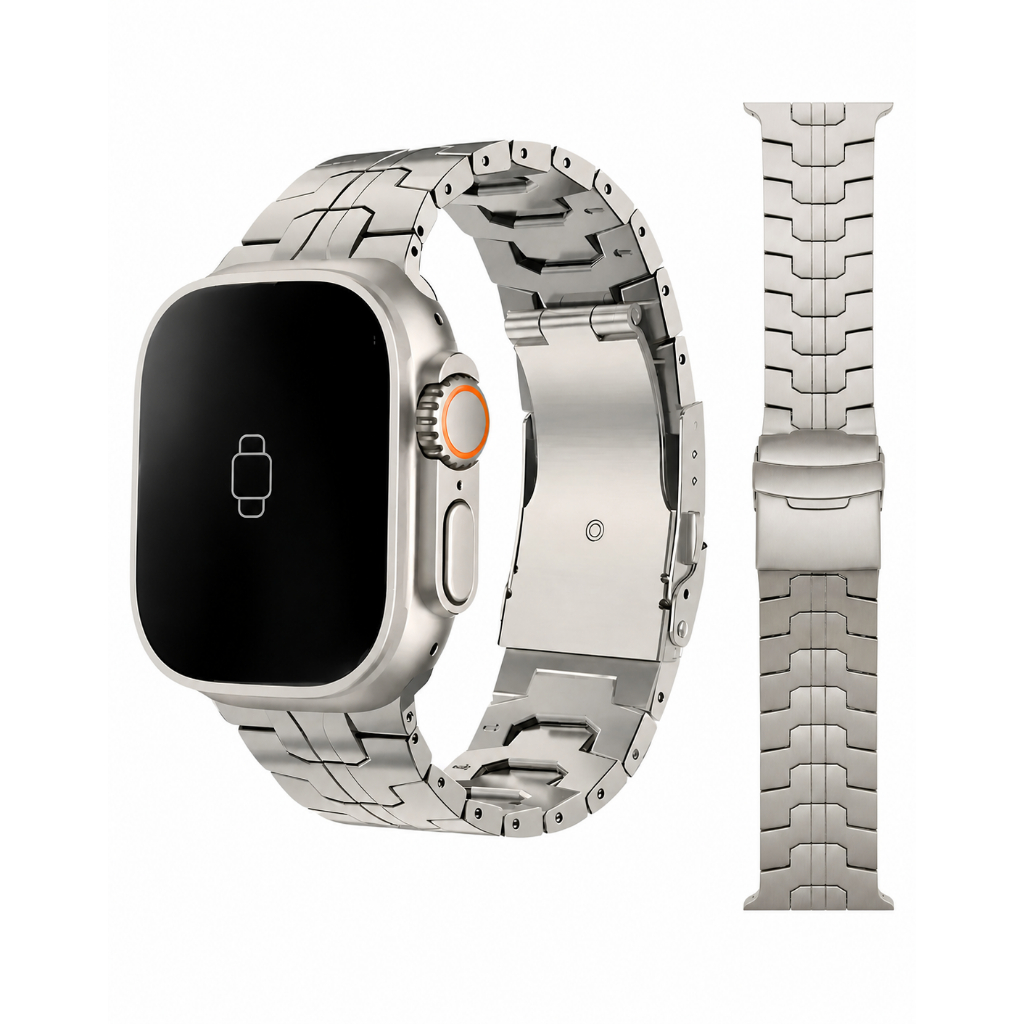 Pulseira Metal Titânio Moderna Para Apple Watch Ultra 49mm Largura Da Pulseira 2