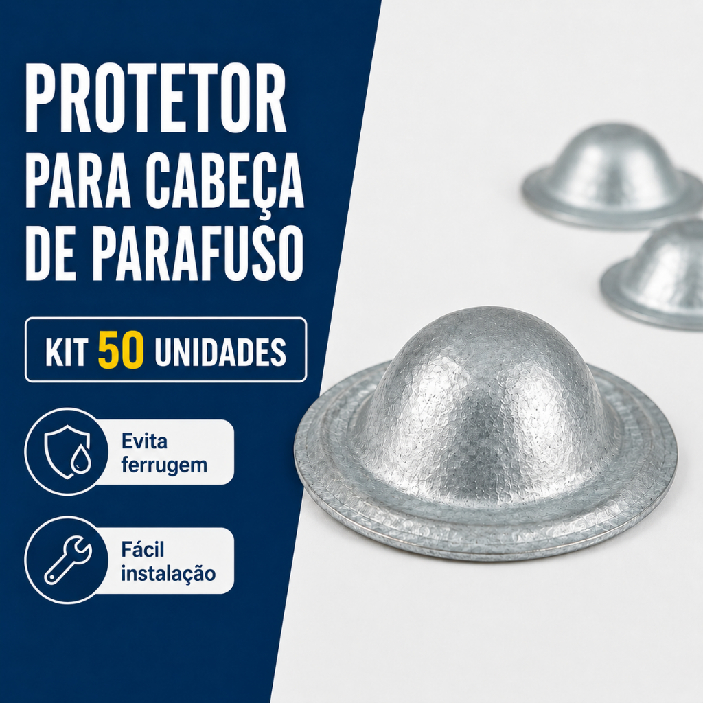 50 Unidades Protetor De Cabeças Parafusos Telhas Metálicas