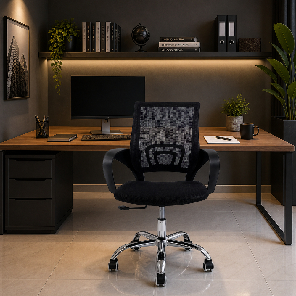 Cadeira de Escritório Versátil, Uso Ideal em Casa ou Escritório Corporativo