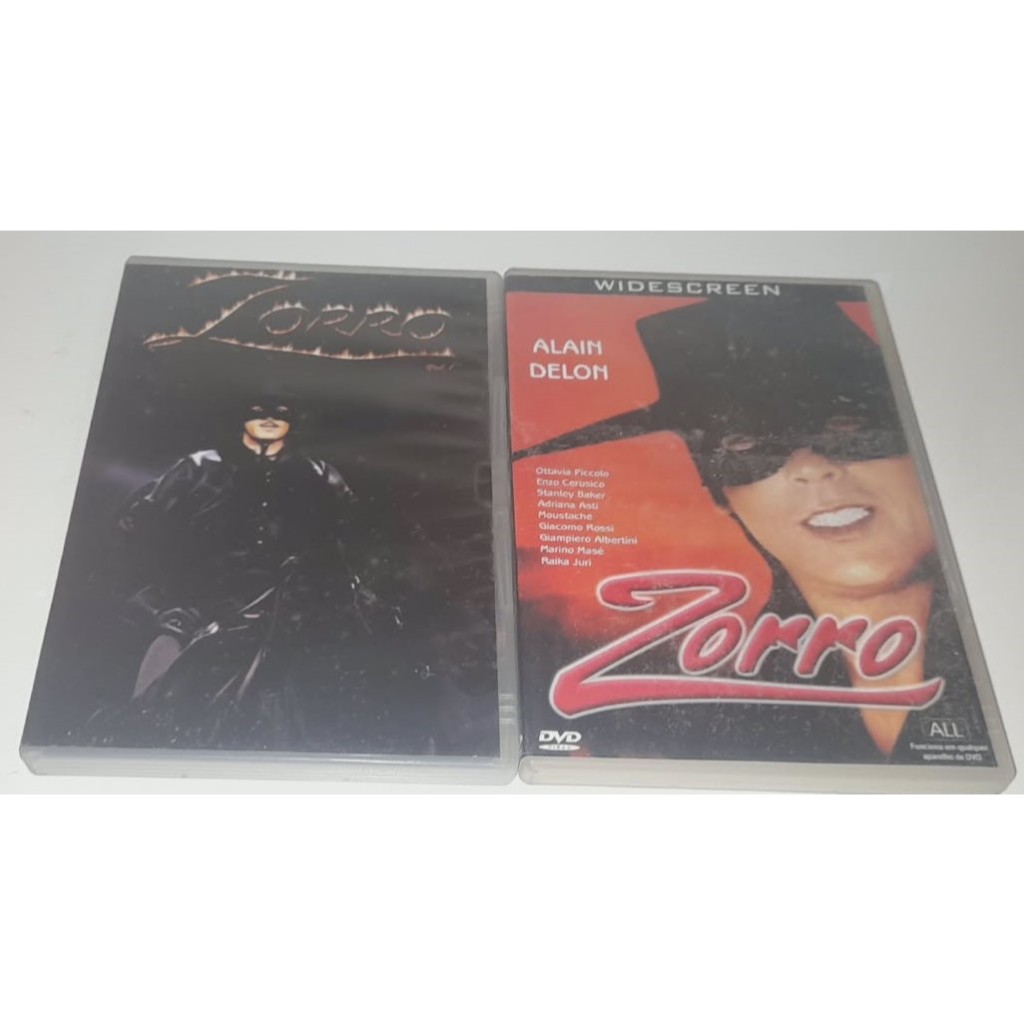 2 Dvd´s Raros - Zorro,Com Alain Delon & Zorro,4 Episódios De Seriado Da Tv - Originais E Em Muito Bom Estado