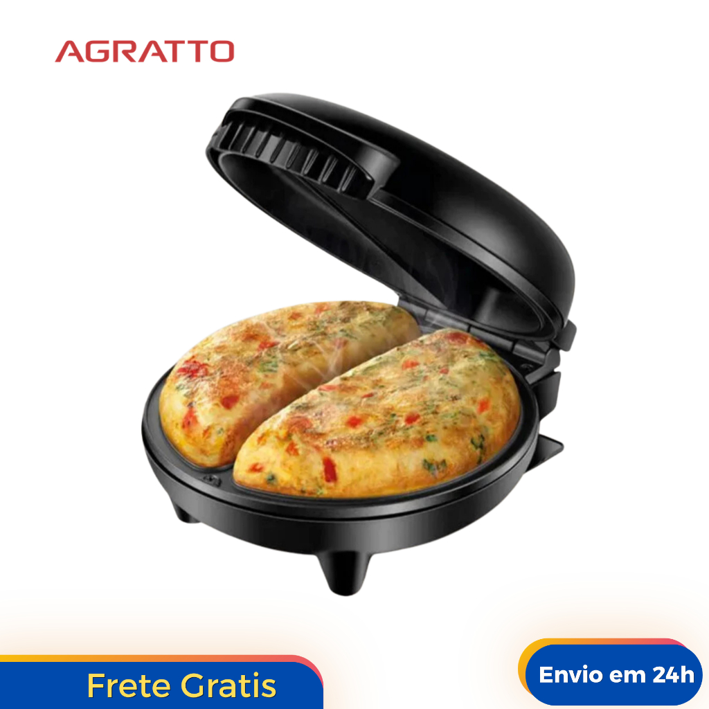 Omeleteira Elétrica Multi Cook Mr Cheff Antiaderente Dupla 127/220V Agratto