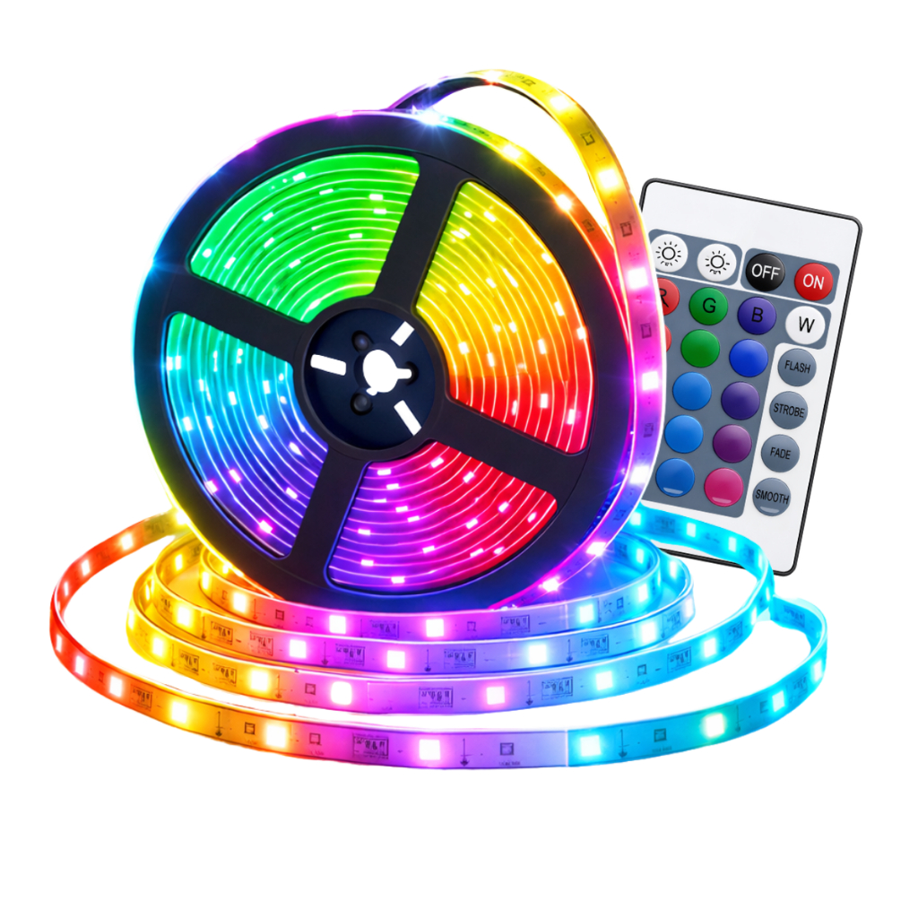 Fita Led 5050 Rgb Colorida Controle 2m 3m 5v Usb Para Tv Pc Carro