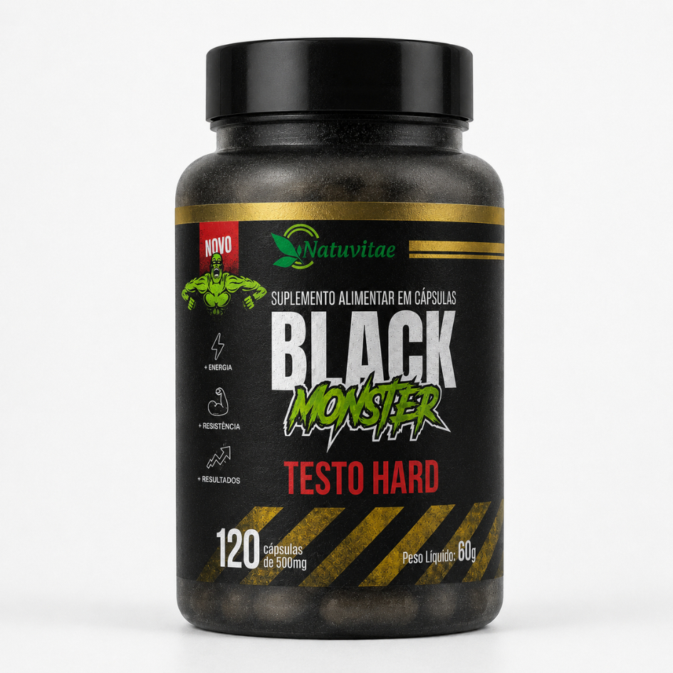 Testo Hard Monster  + Energia Pré Treino Pré Workout Ganho Massa - Envio Rápido