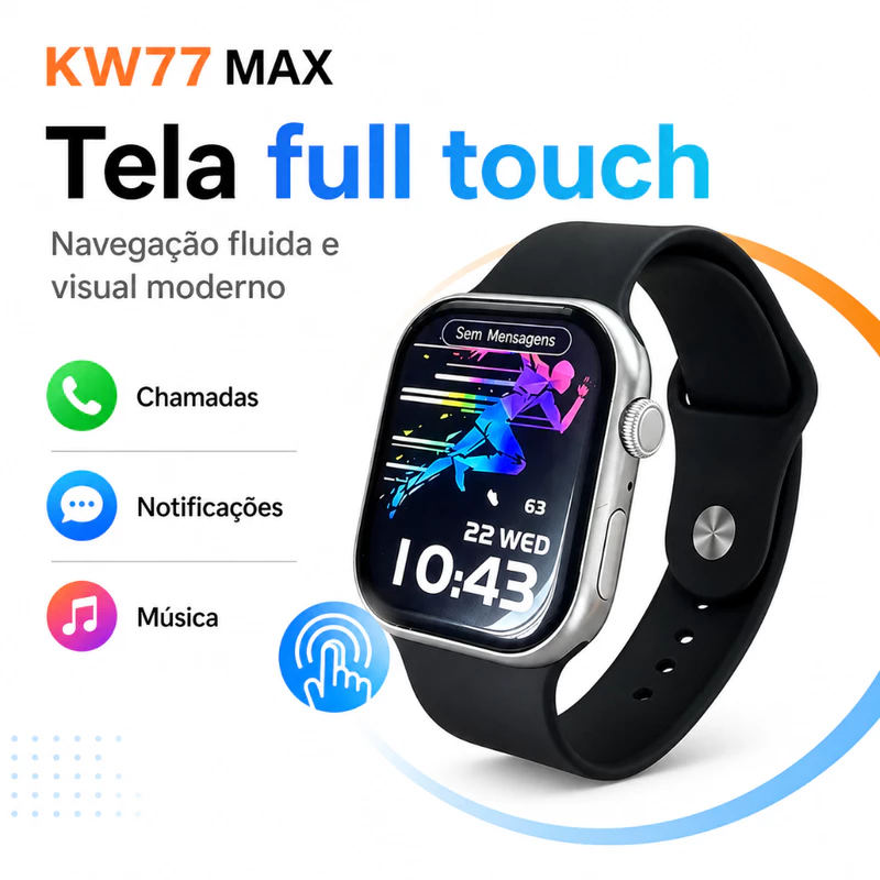 Smartwatch KW77 Max com Fone — foto 4