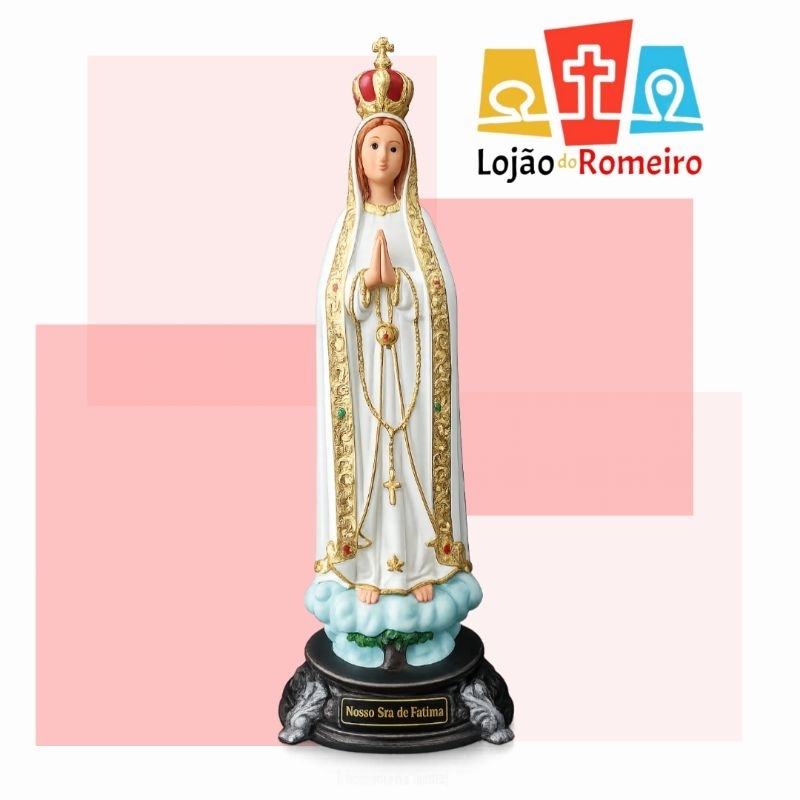 Nossa Senhora de Fátima borracha inquebrável versão luxo. PODE MOLHAR