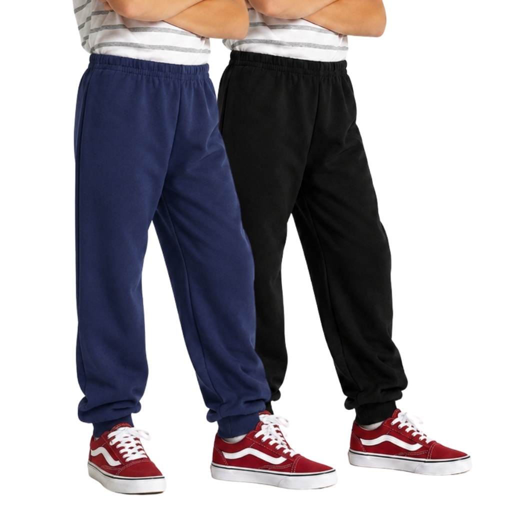 Kit 2 Calça Moletom Infantil menino Masculina Outono/Inverno -  8 a 14 Anos