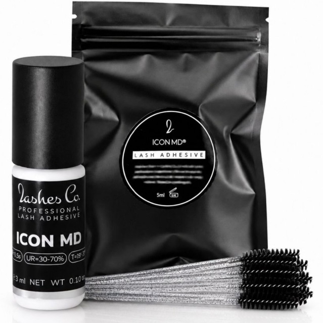 ICON MD Cola Adesivo Lashes 3ml Profissional Extensão De Cílios Secagem Rápida Alta Retenção Original