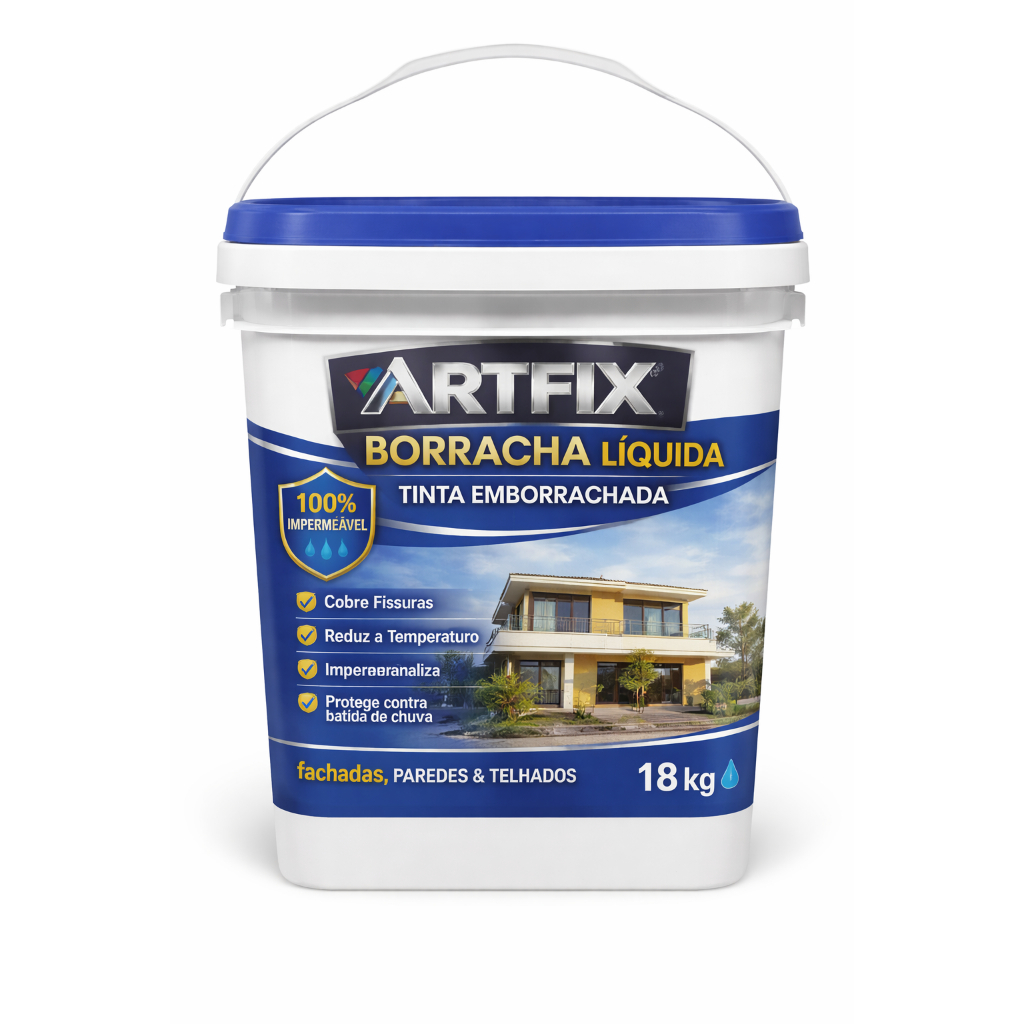 Borracha Liquida IMPERMEABILIZAR TELHA PAREDE LAJE 18KG - Casa e Construções CORES
