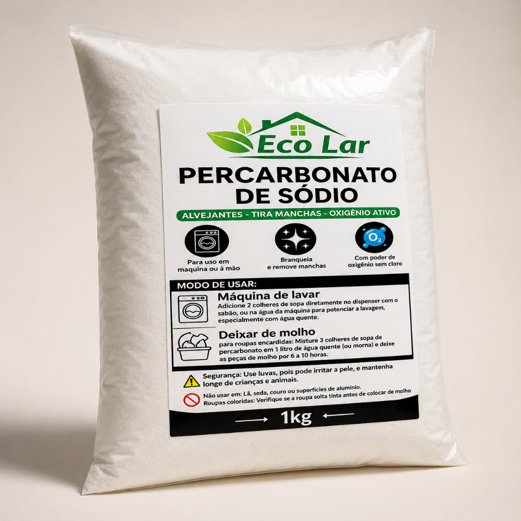 Percarbonato de Sódio 1kg – Remove manchas difíceis sem cloro