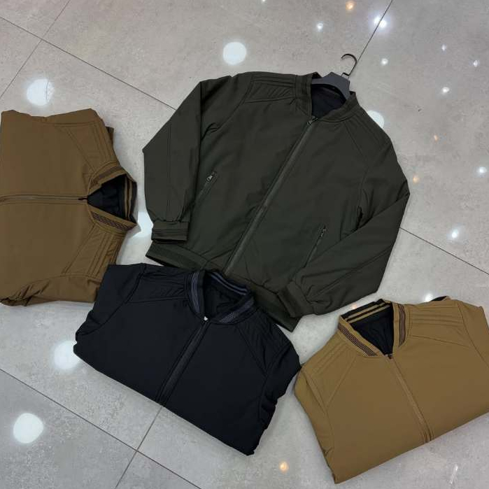 Jaqueta Bomber Masculina Dupla Face Moderna casual zíper Frontal
