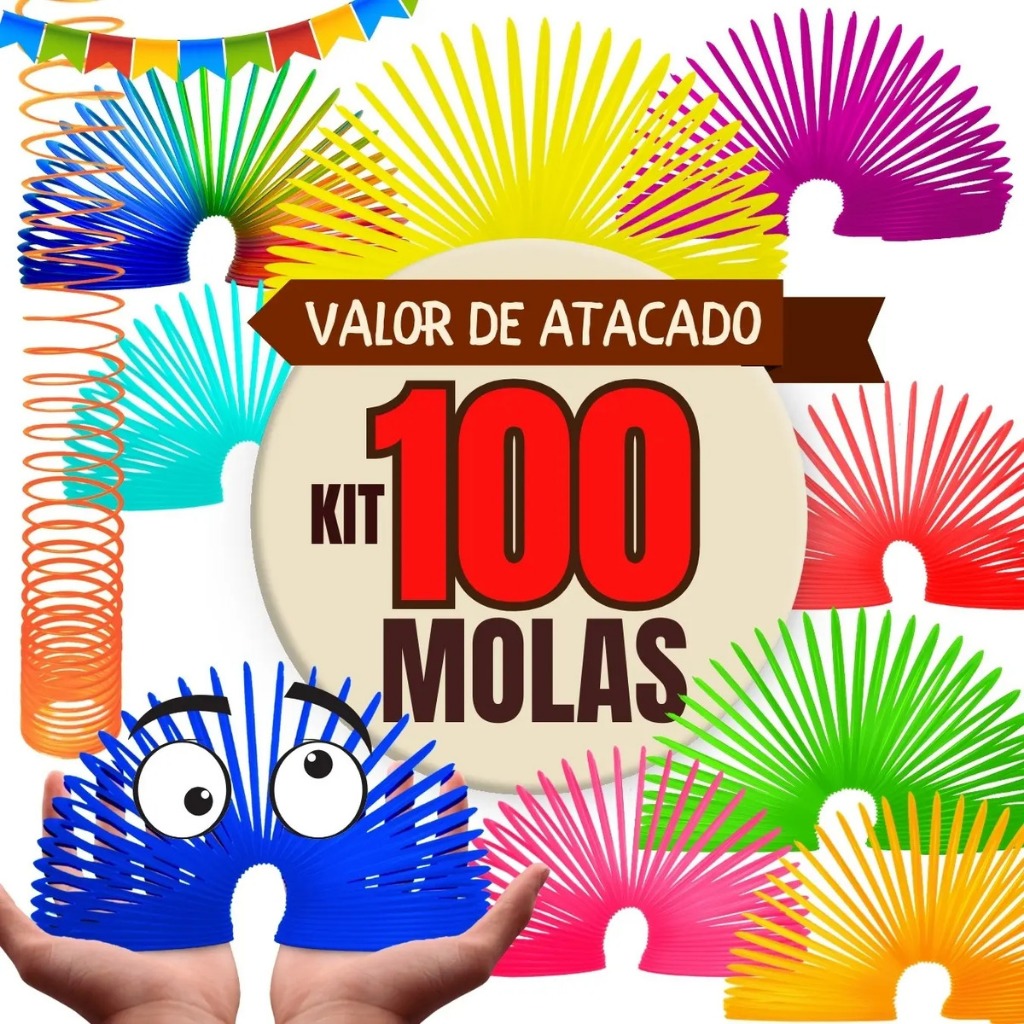100 Mola Maluca Grande Brinquedo Prenda Kit Festa Dia Das Crianças Pomoção