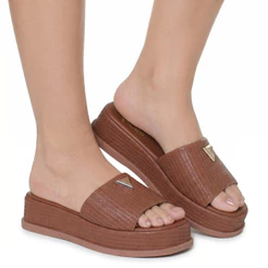 Tamanco Feminino Sand. Flatform Chinelo Confortável Ref 8004