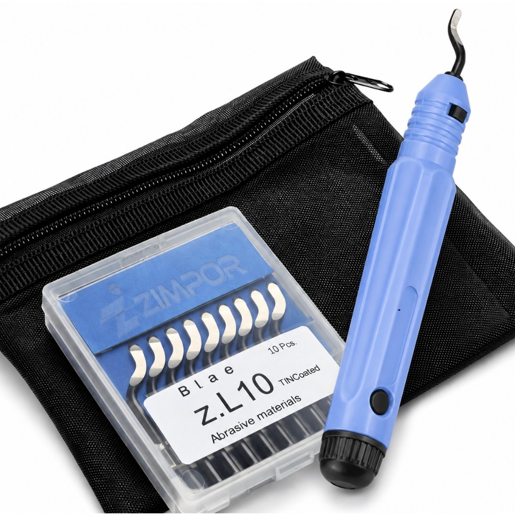 Kit De Escareador Manual (rasquete) Ferramenta Para Tirar Rebarbas Com 10 Laminas Para Reposição