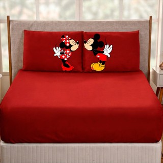 Jogo De Lençol Casal/Queen/King 3 Peças Tematico Diversos Ideal Para Cama Box Mickey e Mi…