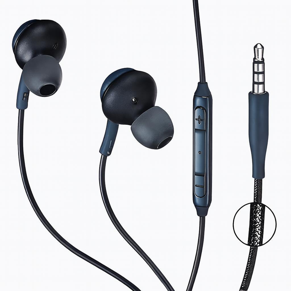 Fone De Ouvido Com Fio P2 Cabo Nylon Reforçado Intra Auricular Com Microfone