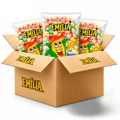 Flokimel Pipoca Colorida Emília 10g C/50 Unidades Fardo Tutti Frutti Dia Das Crianças Festa Junina