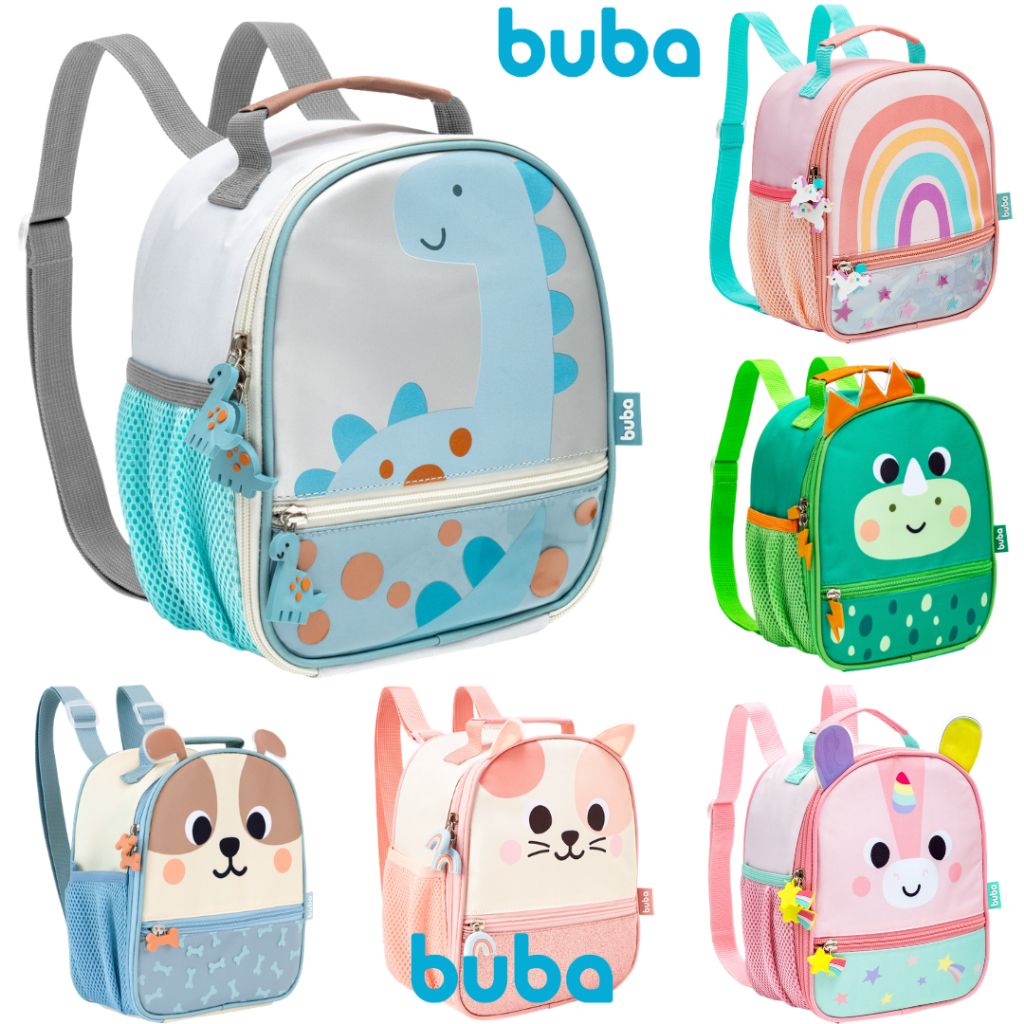Lancheira Térmica Infantil Buba Com Alças e Bolsos Para Passeio e Escola do Bebê