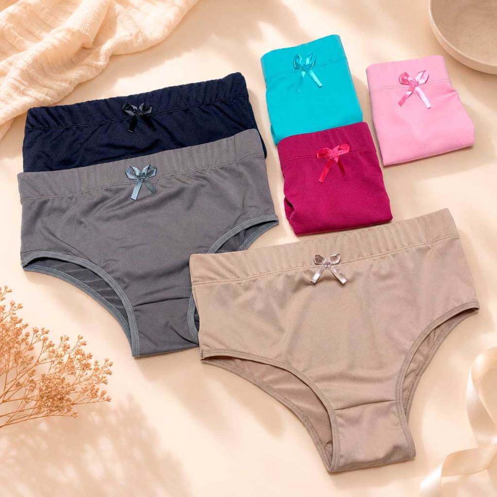 Kit 6 Calcinha Senhora Cintura Alta Microfibra Lingerie Atacado Confortável Calçola Firmadora