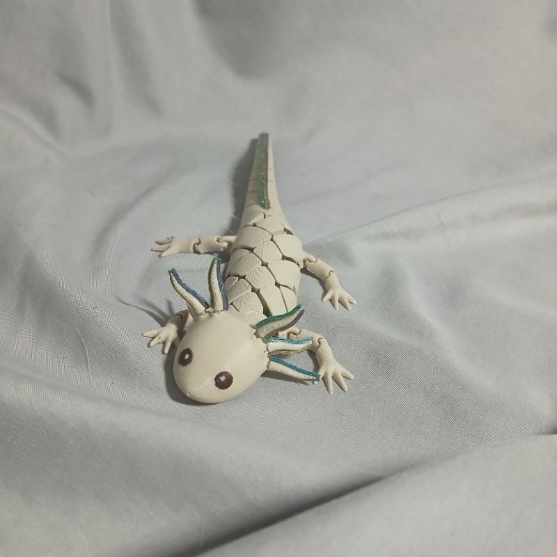 axolote articulável duas cores | impressora 3d