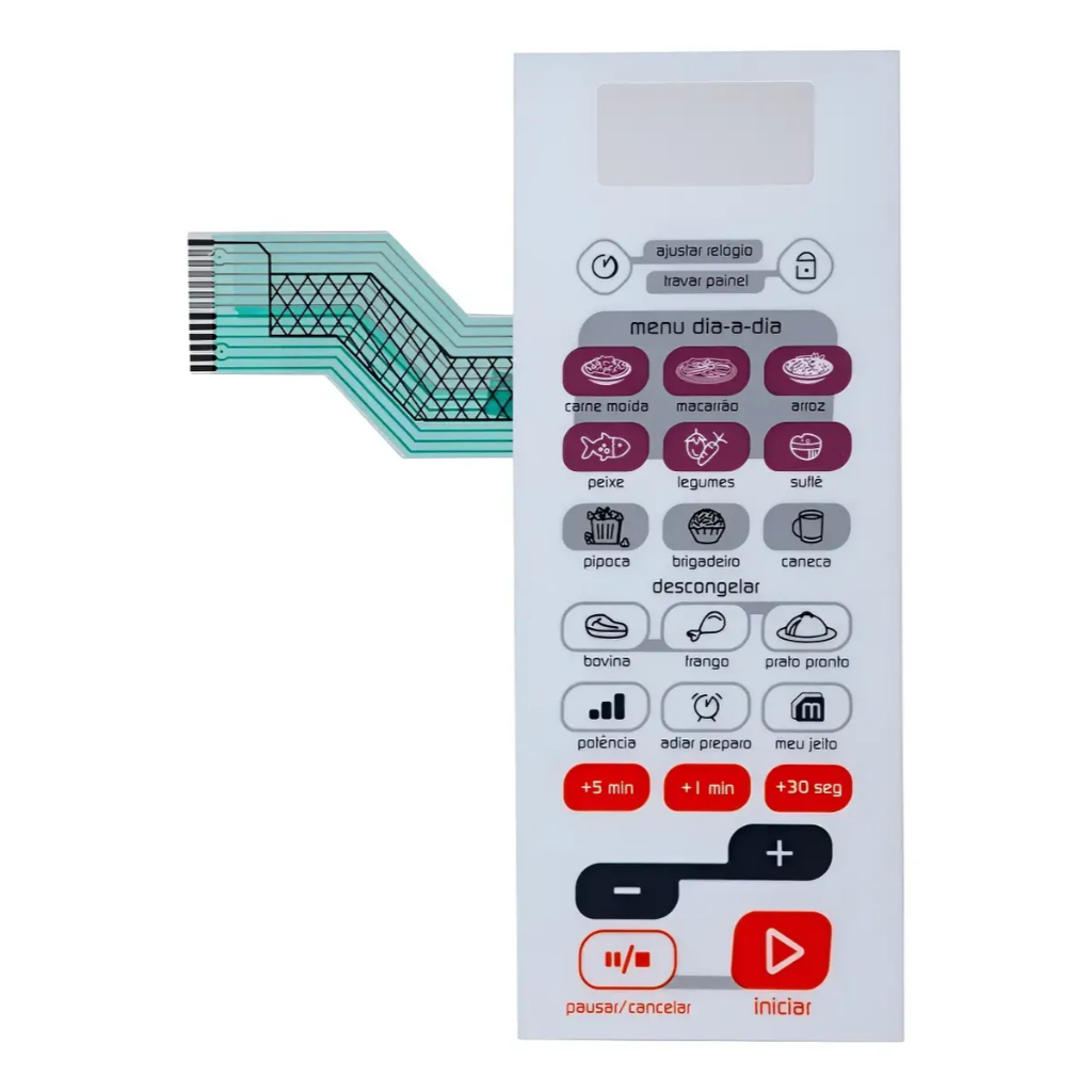 Membrana Teclado para Microondas Brastemp Bms45 - Bivolt Adesivo