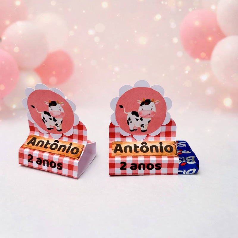 Porta Bis Duplo Fazendinha Personalizados/Lembrancinha de Festa/Aniversário/Lembrancinha Festa Infantil
