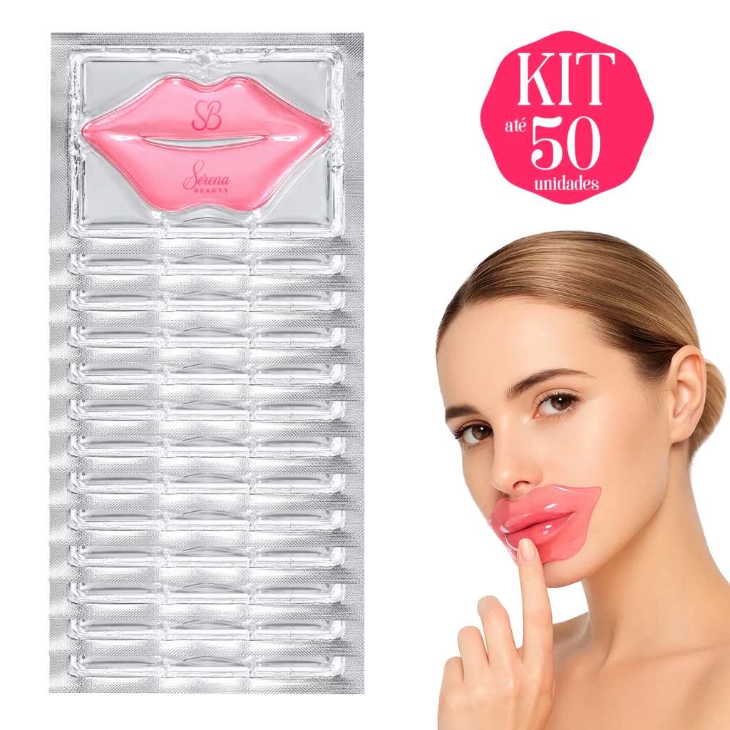 Kit 10 20 30 40 ou 50 Unidades Máscara Labial Hidratante Rosa