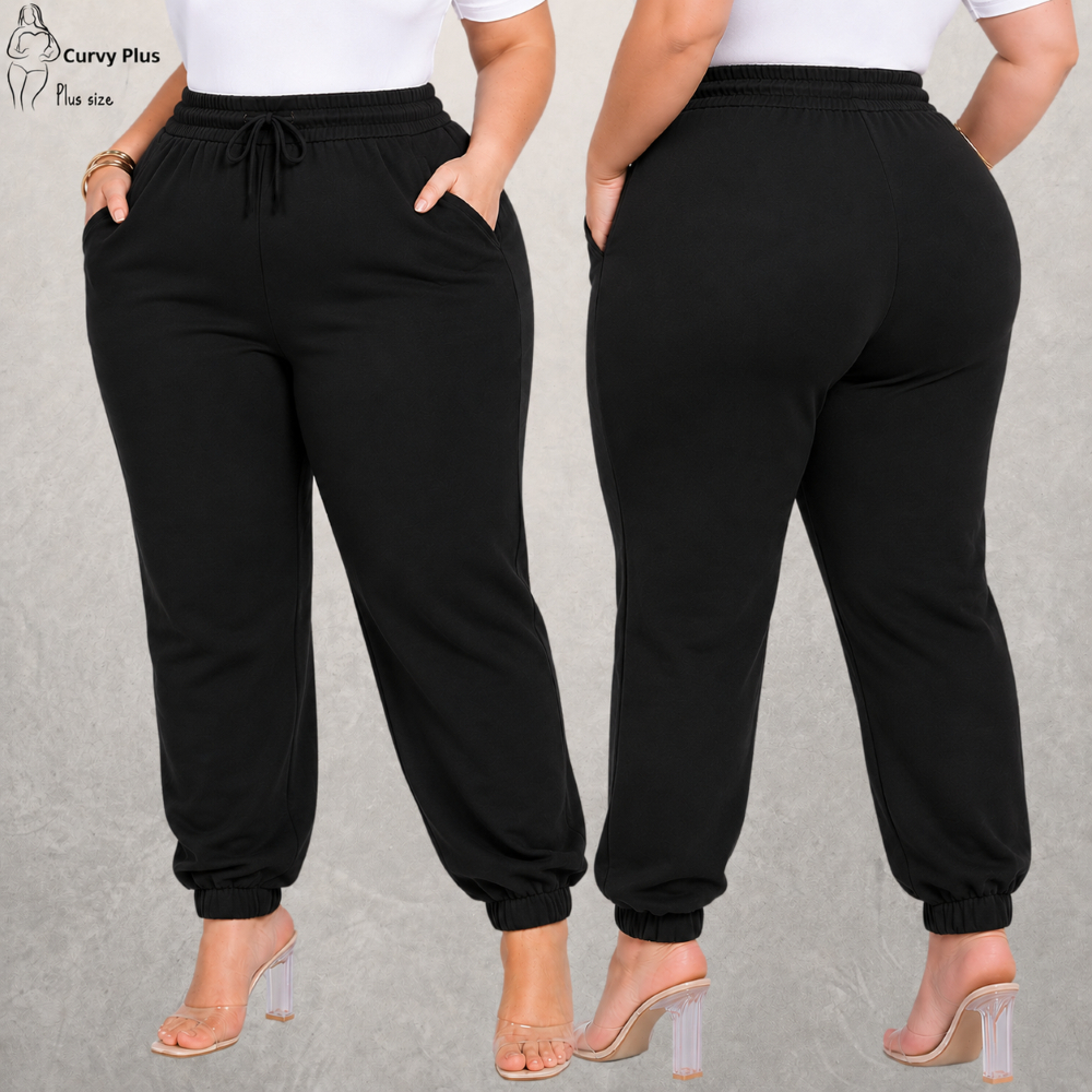 Calça Jogger Plus Size Feminina Calça Joguer Feminina Plus Size Confortavel Soltinha Casual