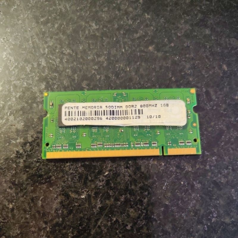 Memória RAM DDR2 1GB 800Mhz Notebook